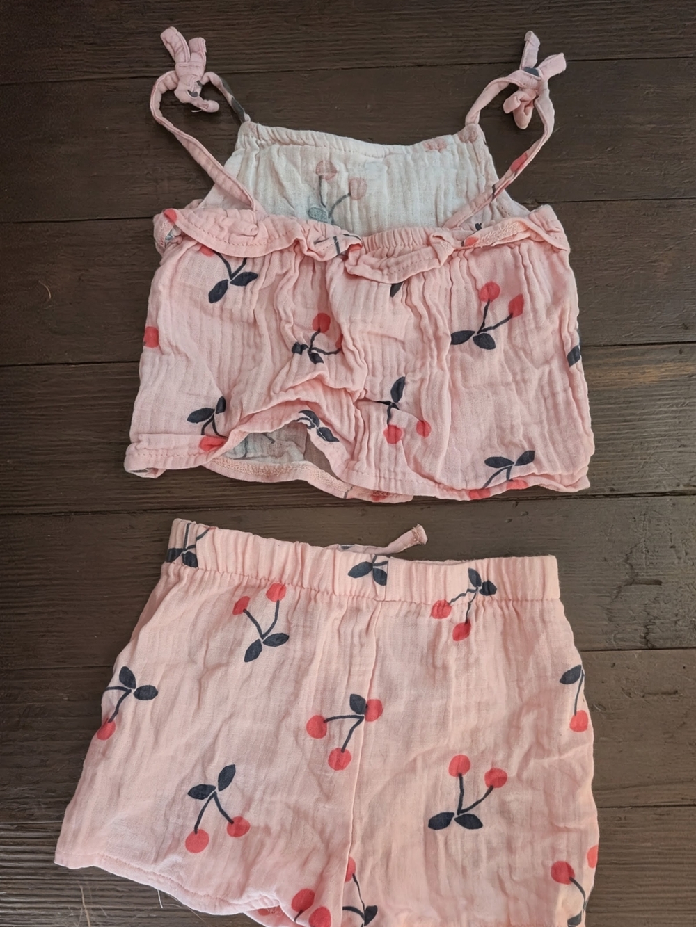 Modern Moments Pink Cotton Girls' Matching Shorts